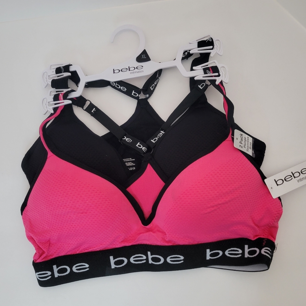 Bebe seamless bra 2 pack Black/Pink Size XL / 3X